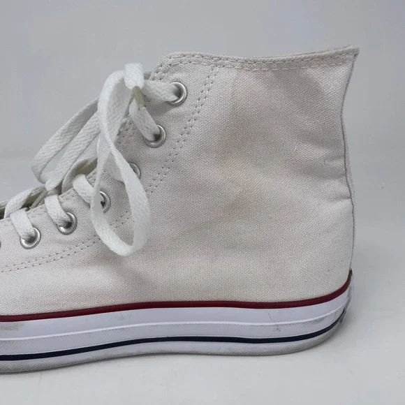 Converse Chuck Taylor All Star High Top White Canvas Sneakers M7650 Y2K M 10 W12 - Picture 9 of 13